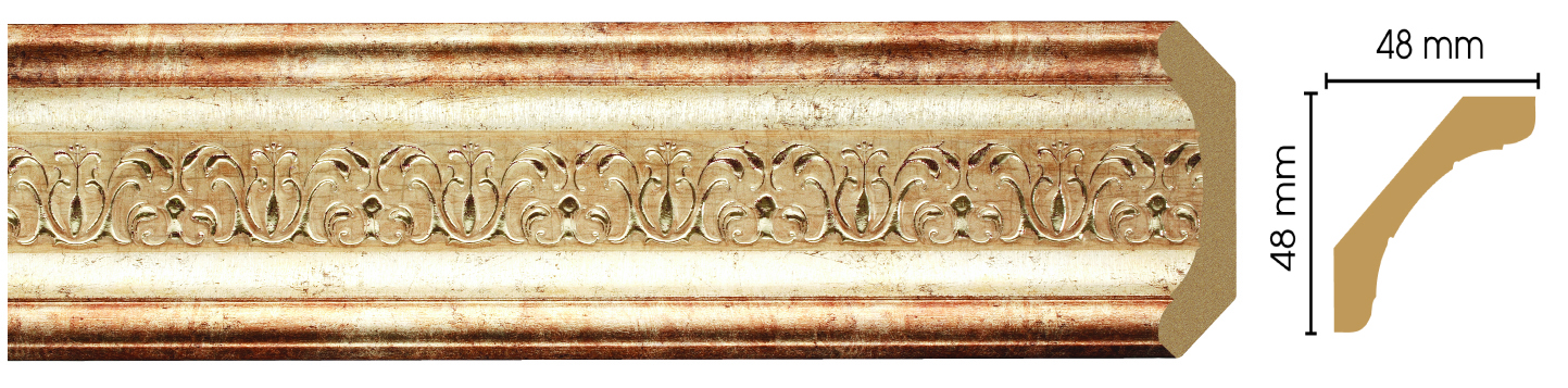 167-127 Карниз (48х48х2400 мм) 24шт