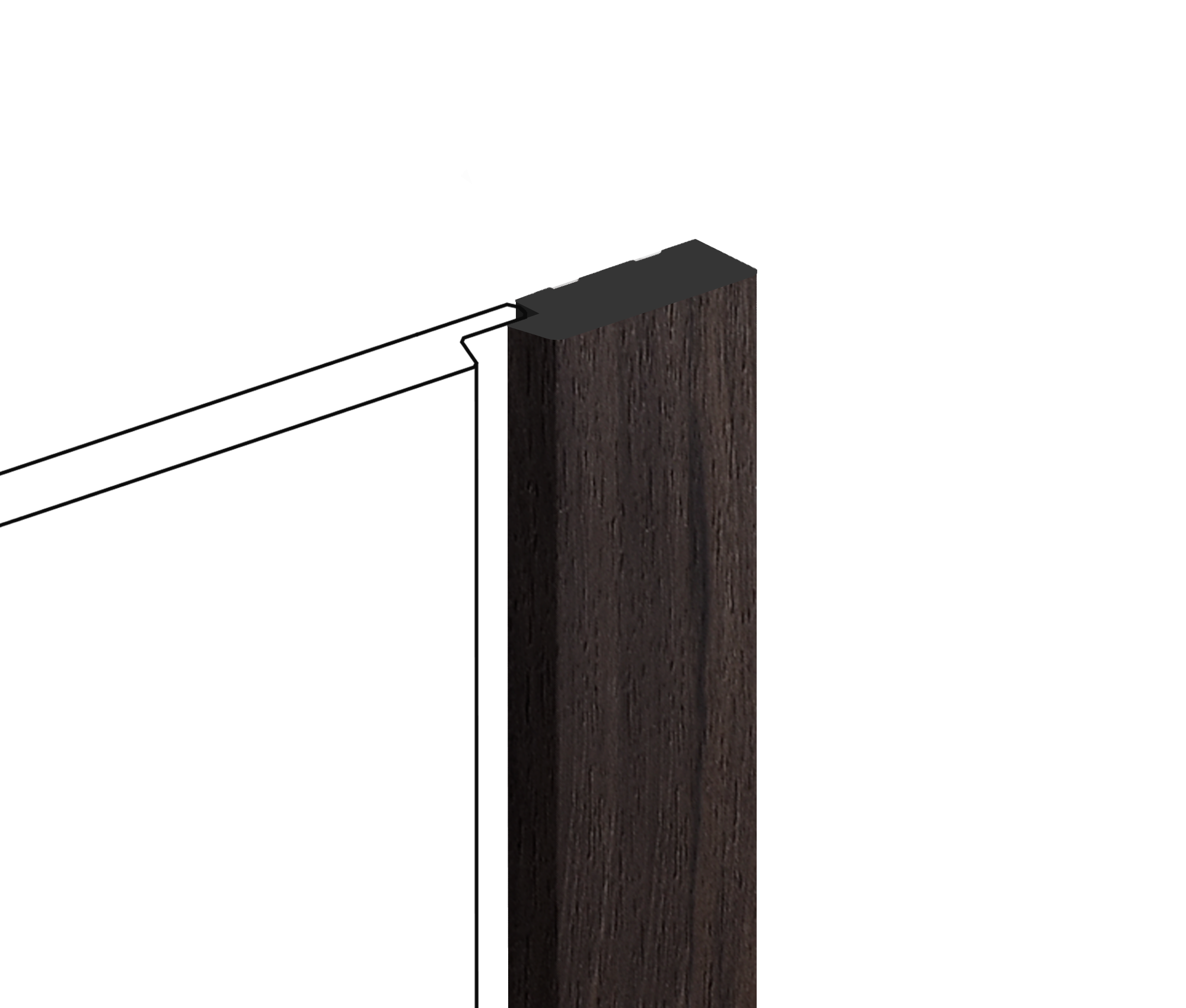 Финишный молдинг LF124B BR395 HI WOOD 31мм х 12мм х 2,7м (56 шт.)
