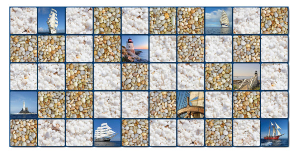 Панель ПВХ мозаика Море 957*482мм