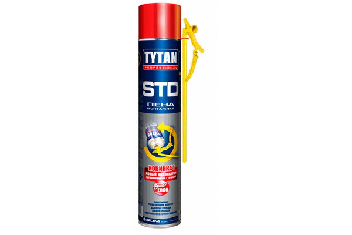 Пена монтажная ТИТАН STD О2 ЭРГО 750мл. бытовая
