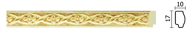 158-933 Молдинг 17х10х2400мм с пазом (56шт)