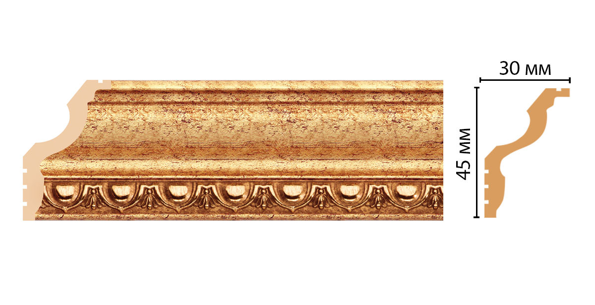 148D-58 2М Плинтус потолочный (45*30*2000) DECOMASTER