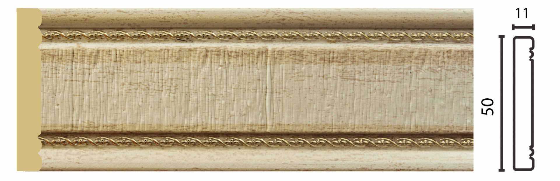 Молдинг (1М5-6В) (20 шт.) 50*11*2400