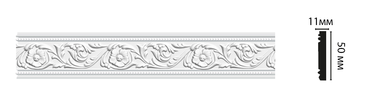 D156 AДМ Молдинг с рисунком (50*11*2000 мм) DECOMASTER