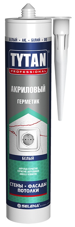 Герметик акриловый ТИТАН EURO-LINE 280 белый (до +5°С)/12