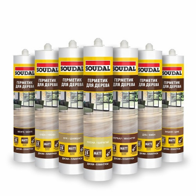 SOUDAL 131854 Паркетный акриловый герметик ВЕНГЕ 280мл