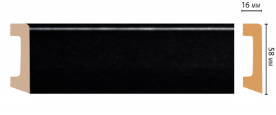 D234-195 Плинтус ДМ(58*16*2400 мм) DECOMASTER