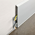 Плинтус алюминиевый высотой 70мм с кабель каналом